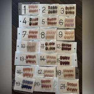 Assorted Nail Art Set in Neutral and Dark Tones $5 each